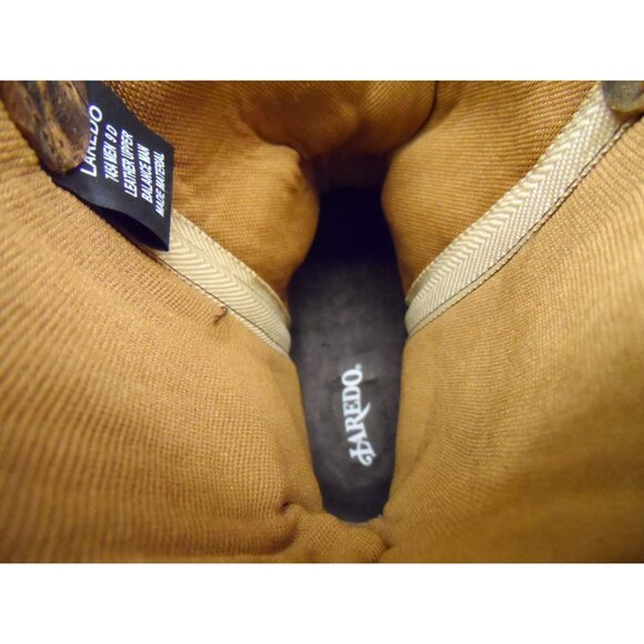 Laredo Men's 10" Bennett Square Toe Western Cowboy Boots 7454 Brown Size 9D - Picture 7 of 8